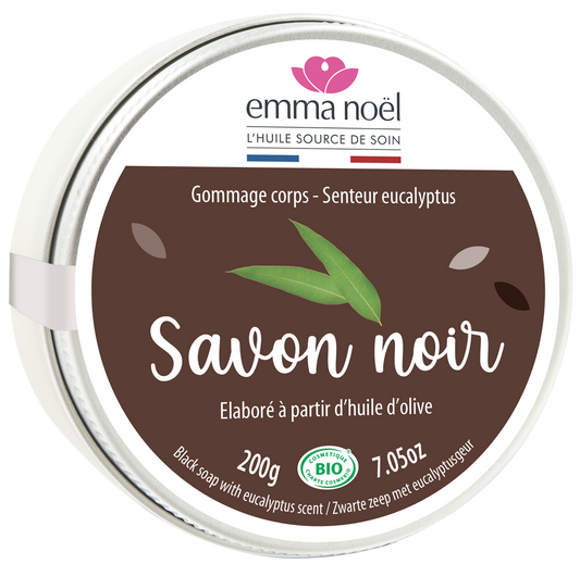 Emma Noël -- Savon noir hammam à l'eucalyptus bio - 200 g