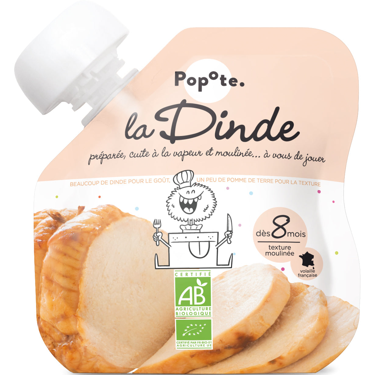 Popote -- Gourde purée dinde bio - 60 g