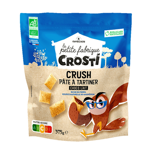 Favrichon -- Crosti Crush Pâte à tartiner Choco Lait - 375 g